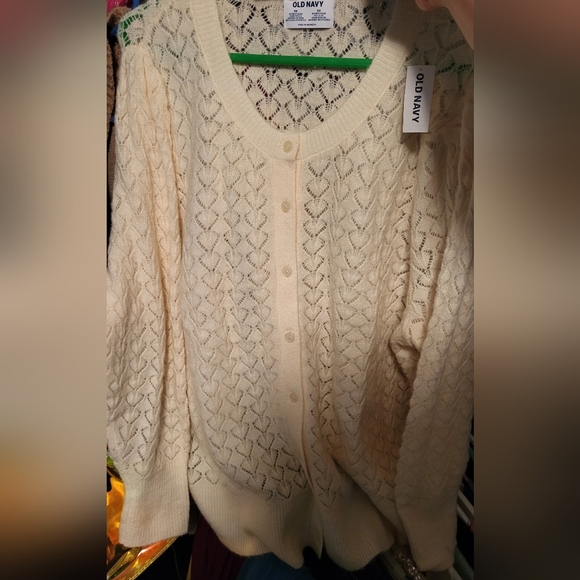 Cream sweater cardigan - Picture 2 of 2